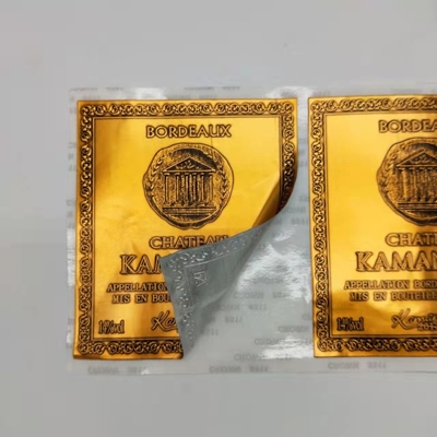 비닐 매트	병 CMYK 색깔을 위한 와인 라벨 스티커 점착성 금속