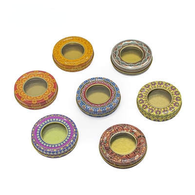 4가지 항공 회사 코드 8 항공 회사 코드 금속 주석 양초 용기는 70x20mm 라운드를 진동시킵니다