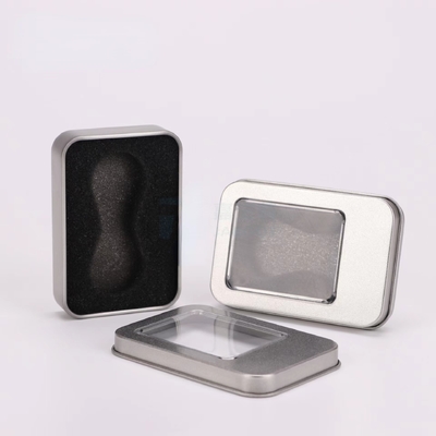 50g 100g 200g 샤프란 주석 상자 양념 식품 등급 직사각형 엠보싱 Lid